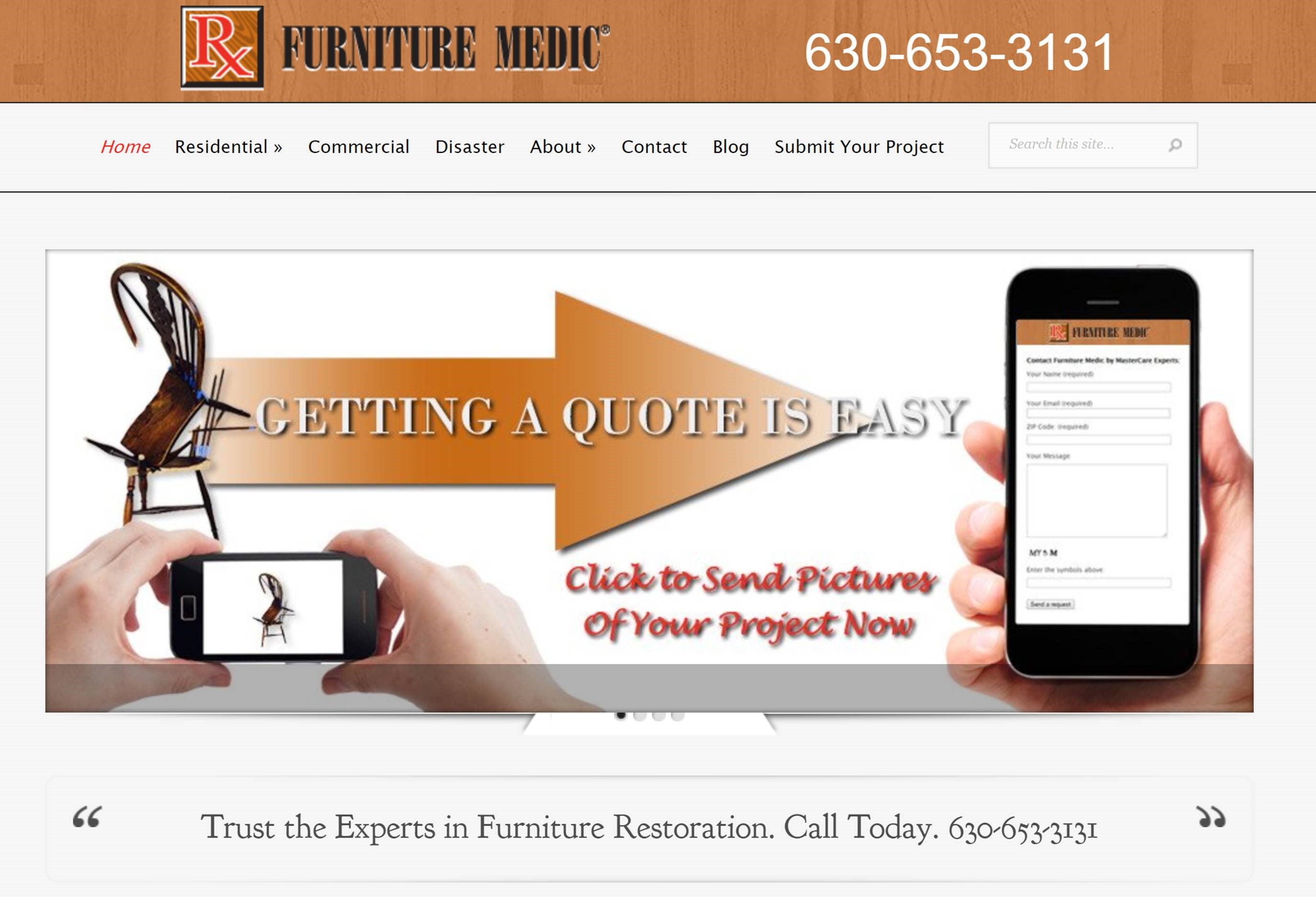 furniture medic web design case study