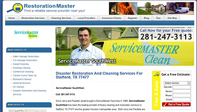 ServiceMaster SouthWest of Stafford, TX is the Latest to Join RestorationMasterFinder.com