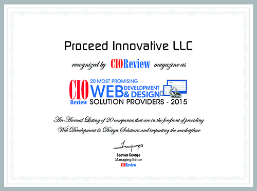 Proceed Innovative in the 20 Most Promising Web Development Providers