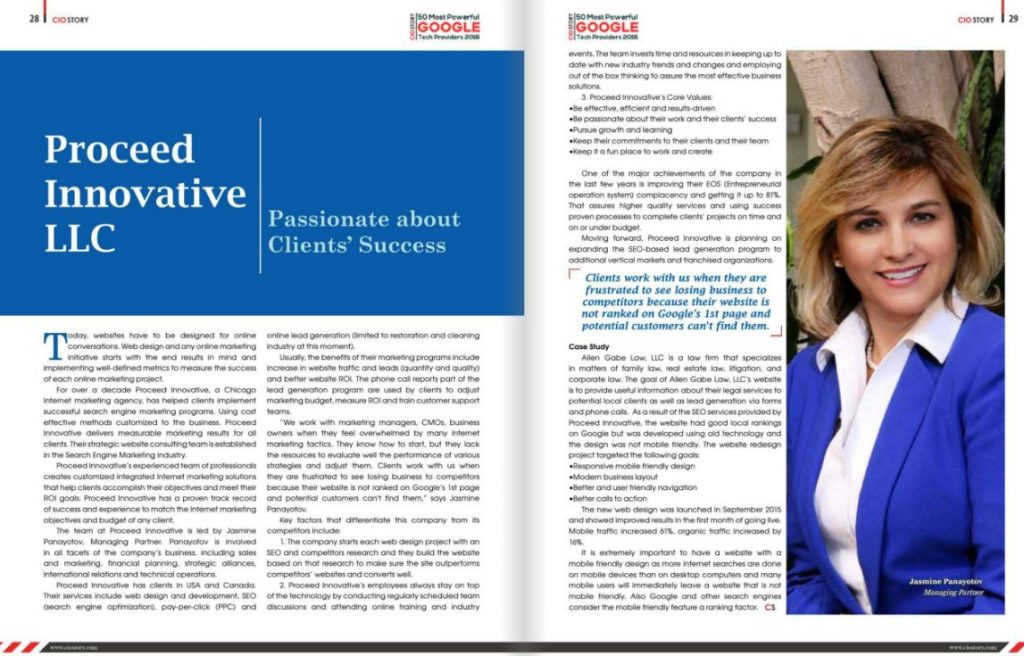 Proceed Innovative Featured in CIO Story Magazine