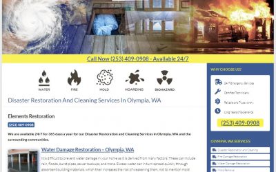New Olympia, WA Micro-Site Added to RestorationMaster to Increase Online Marketing for Elements Restoration