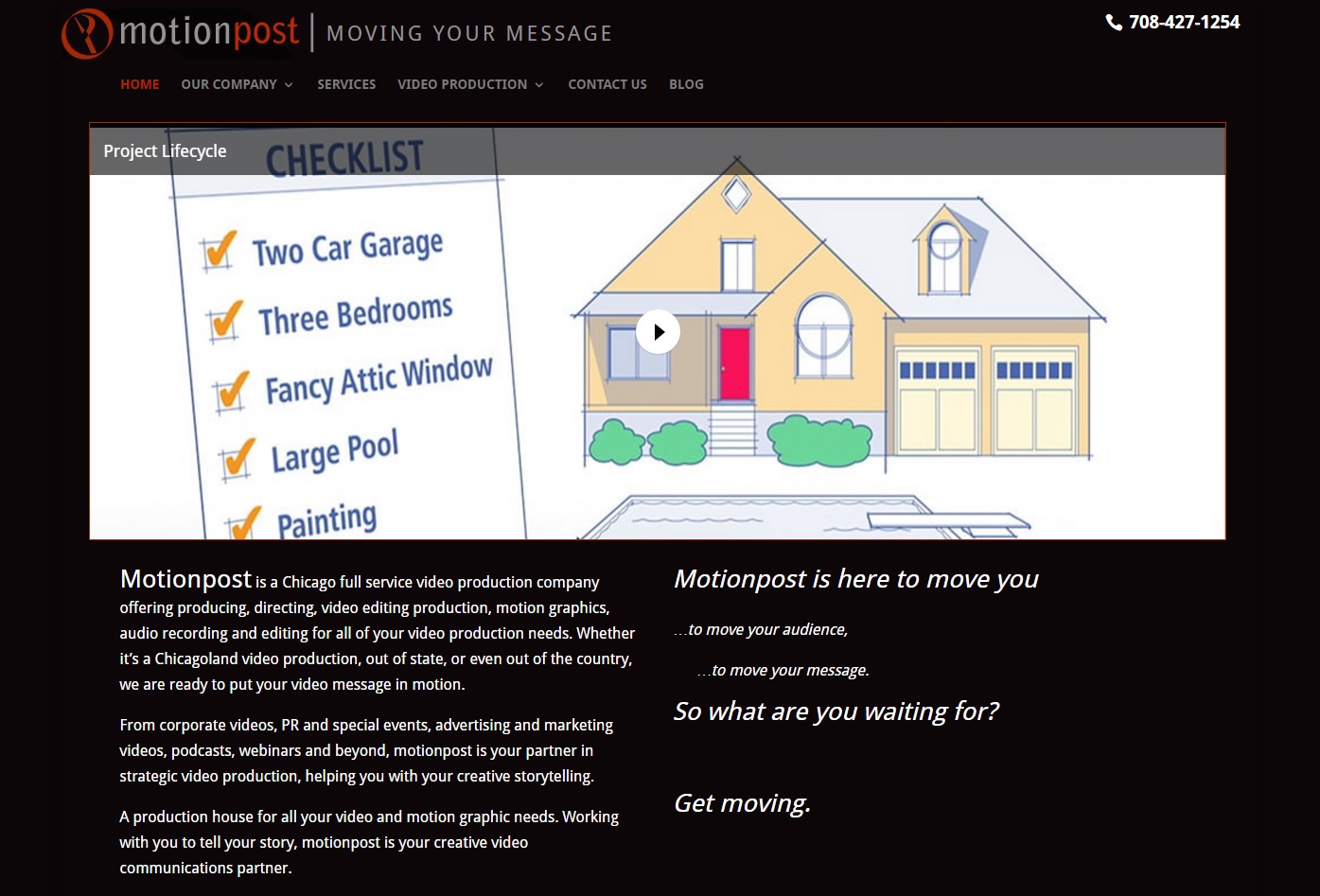 Motionpost-video-production Homepage Screenshot