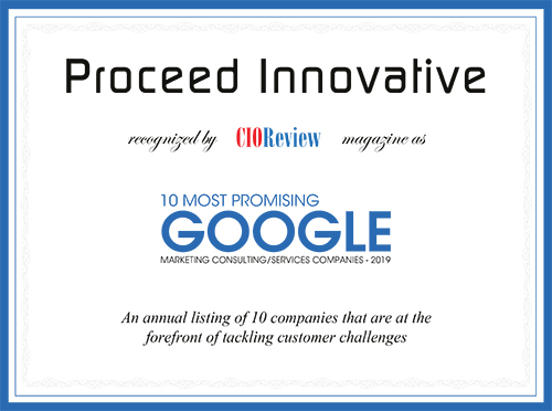 Proceed Innovative Named One of the 10 Most Promising Google Marketing Consulting Companies of 2019