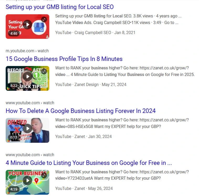 video Thumbnails