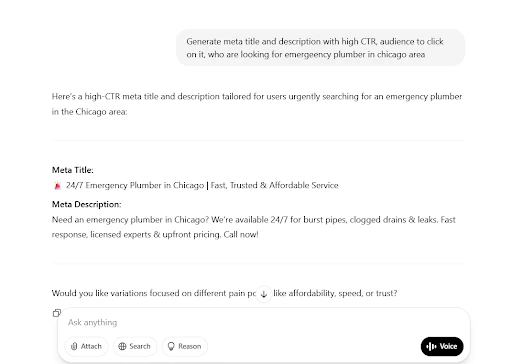 chatgpt metadata