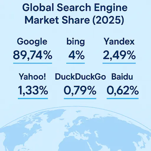 search engine share 2025