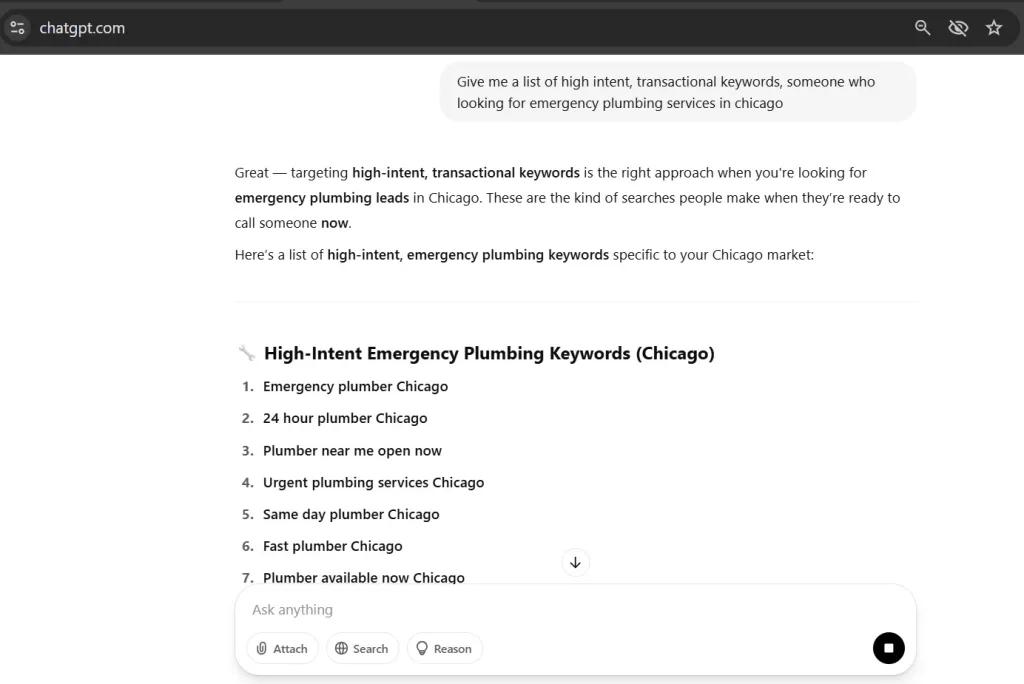 search keywords