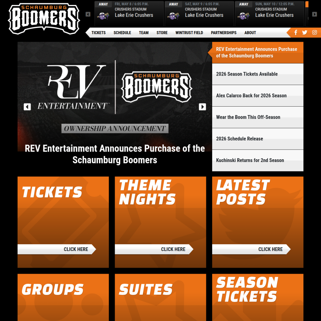 Schaumburg Boomers home page